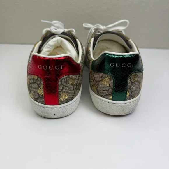 Mens Gucci Ace GG Supreme "Bees' Sneakers U.S. Size 8.5 - Picture 7 of 12